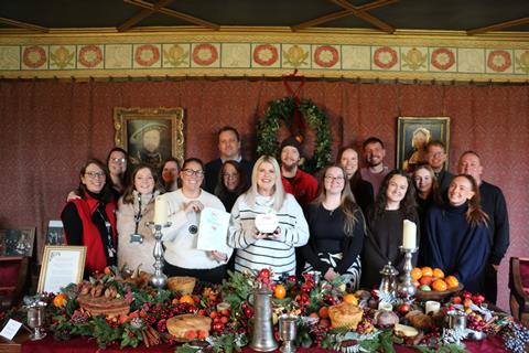 Hever Castle staff celebrate winning Best Historic Attraction or Venue